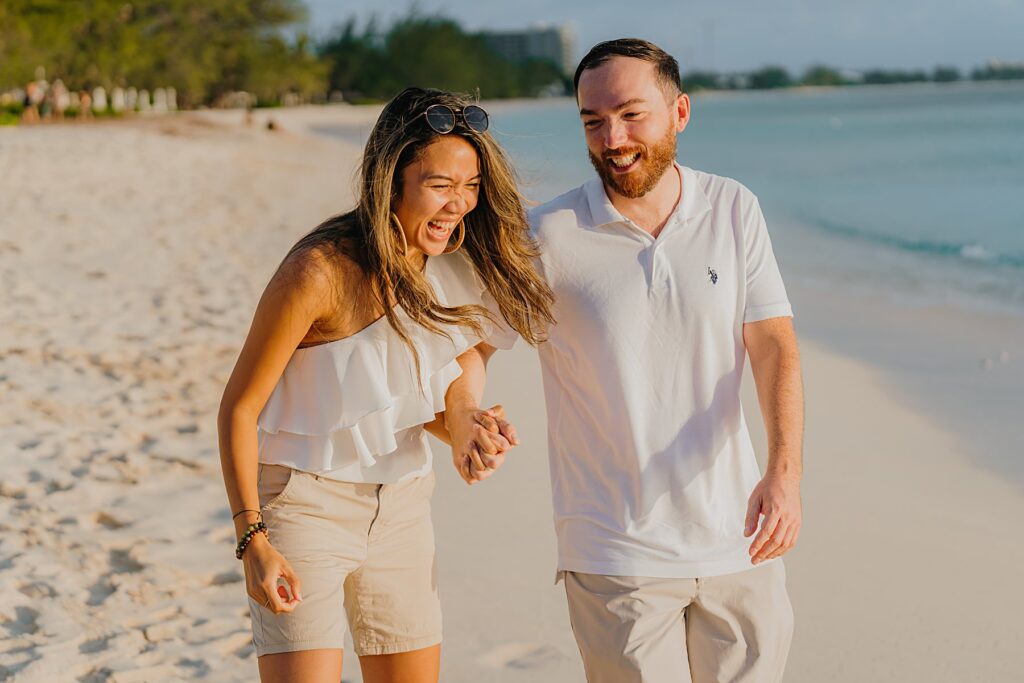 grand cayman seven mile beach surprise proposal engagement will lilla