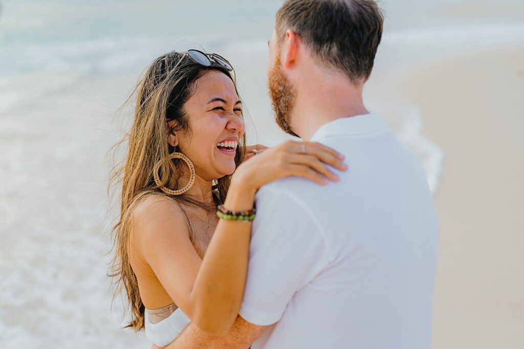 grand cayman seven mile beach surprise proposal engagement will lilla