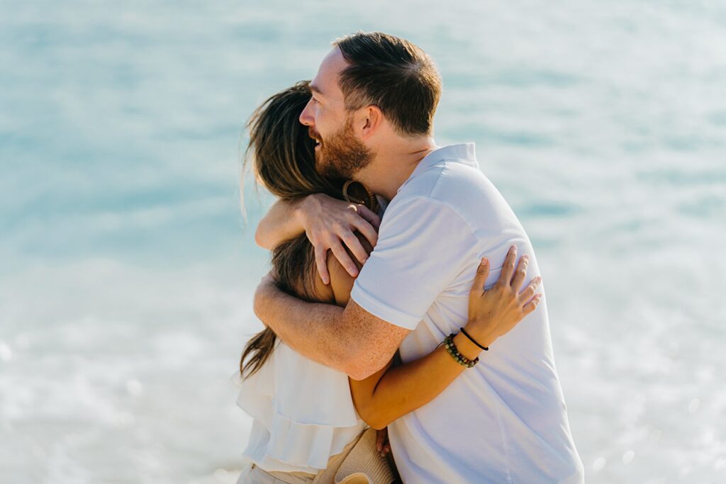 grand cayman seven mile beach surprise proposal engagement will lilla