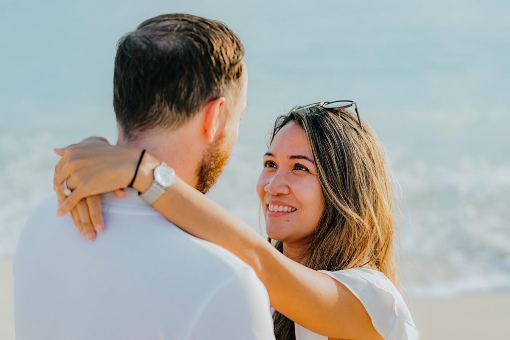 grand cayman seven mile beach surprise proposal engagement will lilla