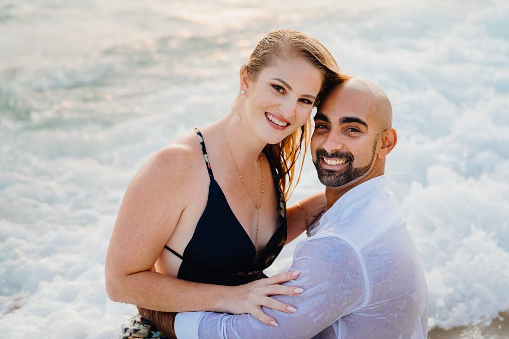 auckland couple engagement photographer beach sunset