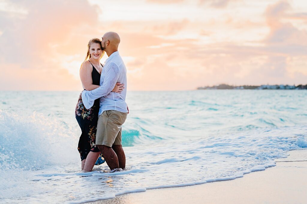 cayman islands seven mile beach couple engagement photography