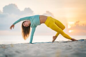 seven mile beach yoga portrait cayman islands photography