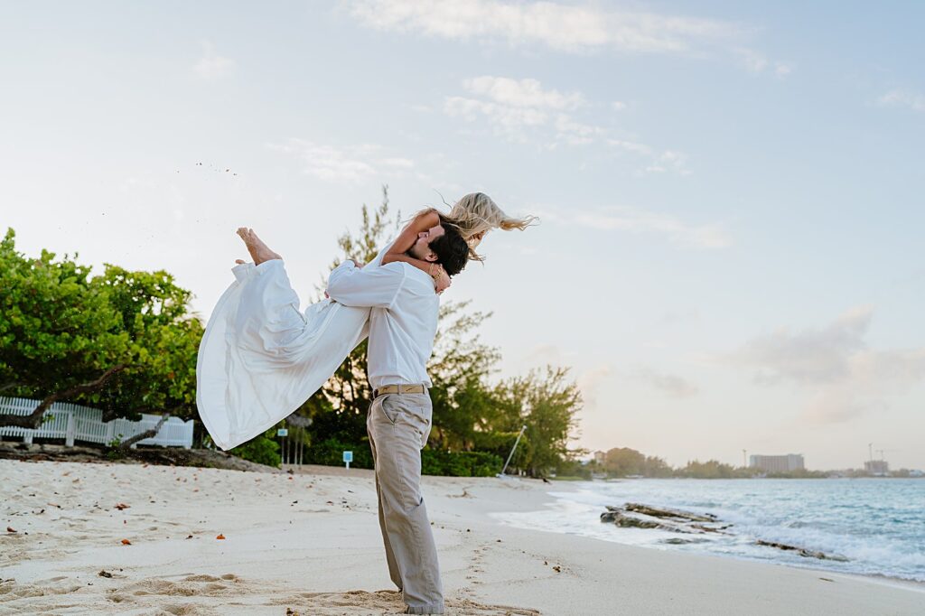 cemetery beach grand cayman couple engagement