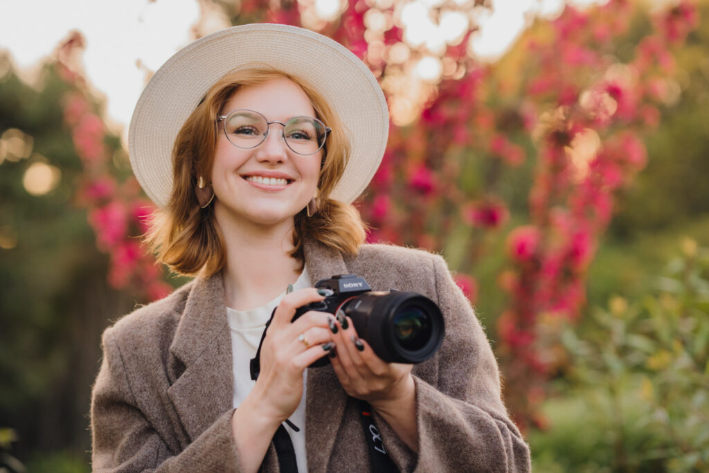 auckland botanical gardens cherry blossom portrait photographer