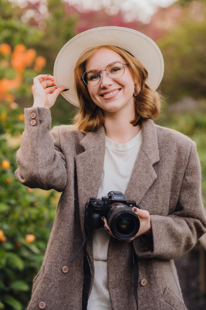 auckland botanical gardens cherry blossom portrait photographer