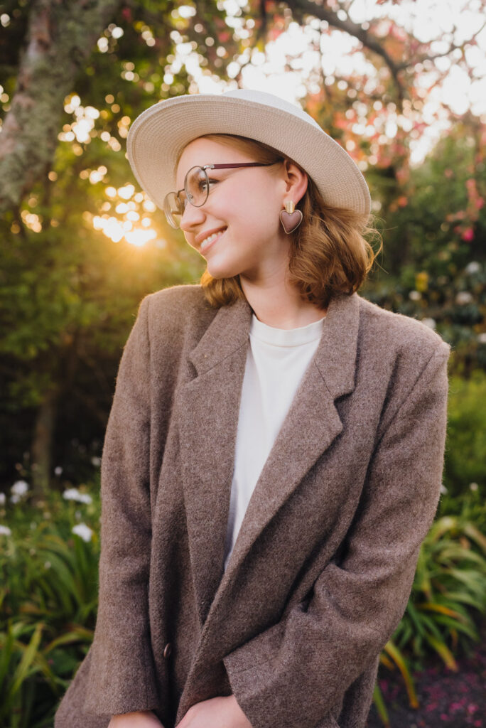 auckland botanical gardens cherry blossom portrait photographer